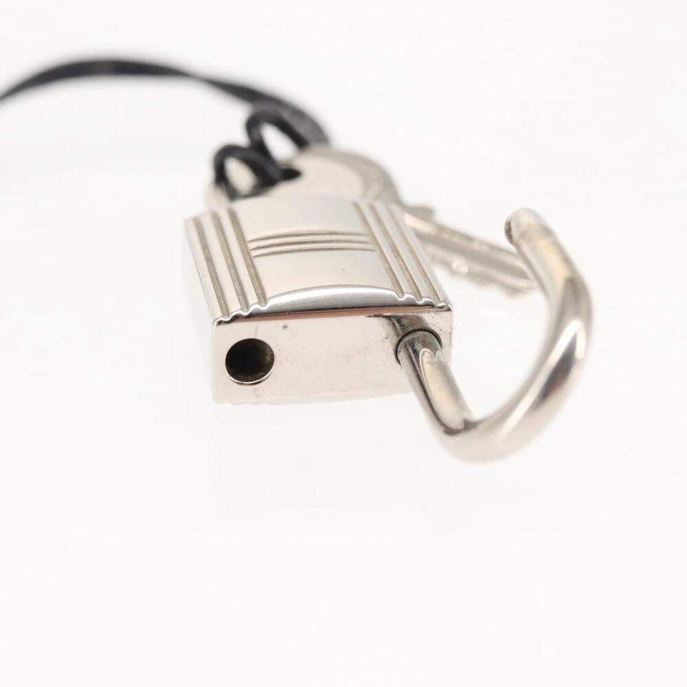 HERMES Cadena Padlock metal Silver Auth hk3165 - Picture 5 of 6